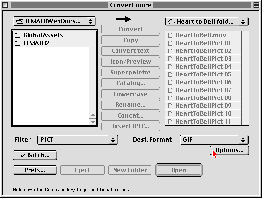 Convert More Window