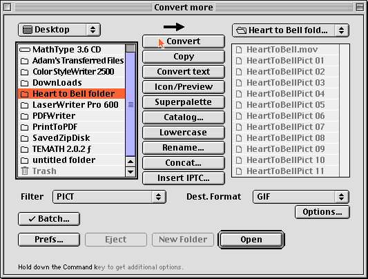 Convert More Window