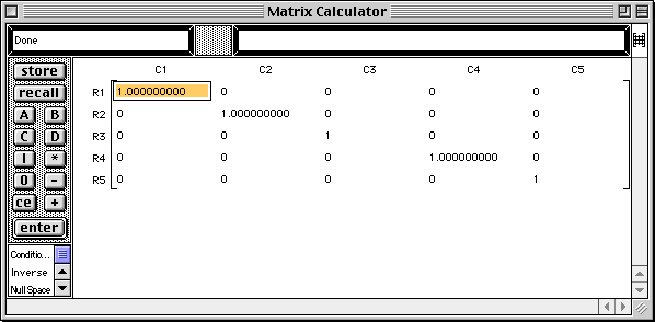 Inverse check for random 5 by 5 matrix