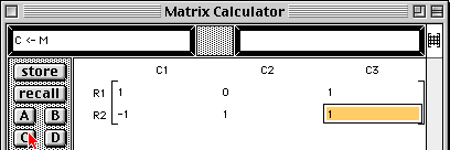 Matrix C stored in C