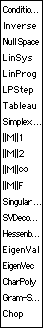 Last 20 matrix commands