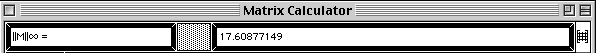 Norm inf of random 5 by 5 matrix