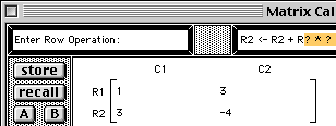 Elementary Row Operation template