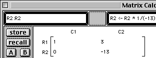 Multiply the second row by -1/3