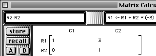 Elementary Row Operation template filled in